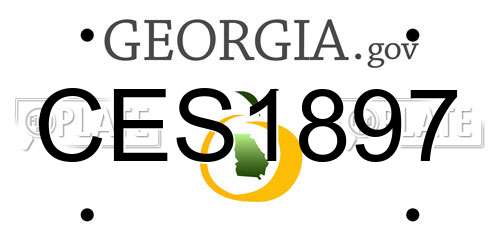 CES1897 Georgia License Plate