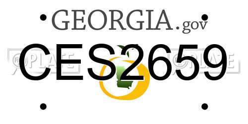 CES2659 Georgia License Plate