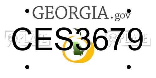 CES3679 Georgia License Plate