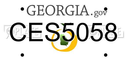 CES5058 Georgia License Plate