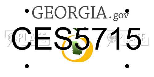 CES5715 Georgia License Plate
