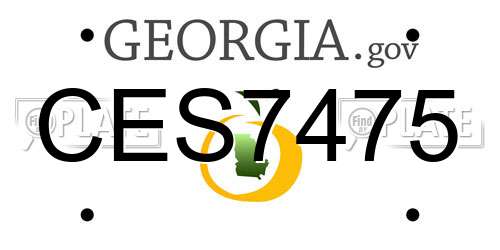 CES7475 Georgia License Plate
