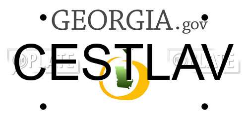 CESTLAV Georgia License Plate