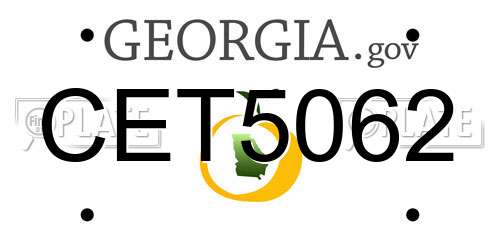 CET5062 Georgia License Plate