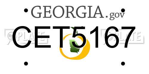 CET5167 Georgia License Plate