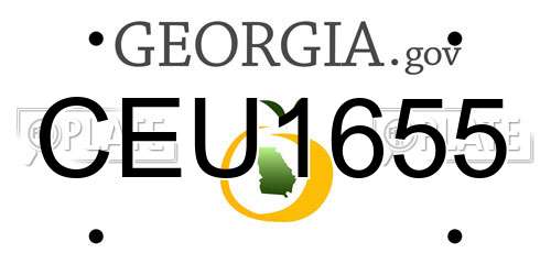 CEU1655 Georgia License Plate
