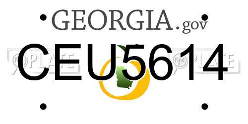 CEU5614 Georgia License Plate