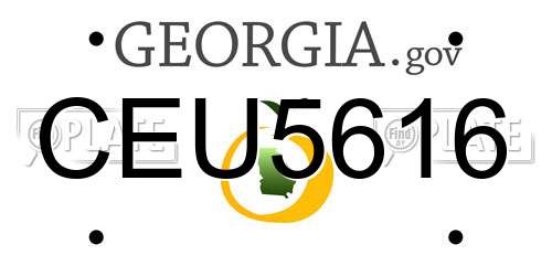 CEU5616 Georgia License Plate