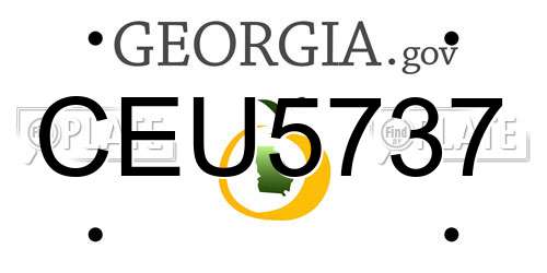 CEU5737 Georgia License Plate
