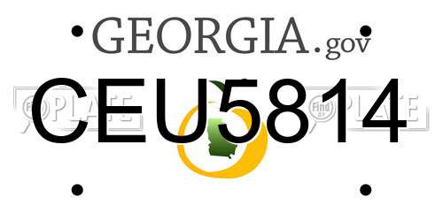 CEU5814 Georgia License Plate