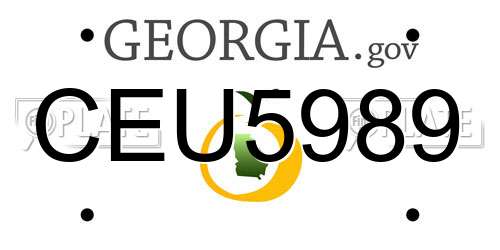 CEU5989 Georgia License Plate