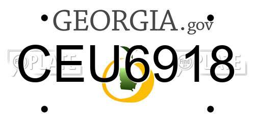 CEU6918 Georgia License Plate