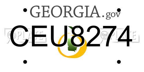 CEU8274 Georgia License Plate