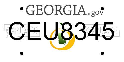 CEU8345 Georgia License Plate