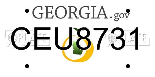 CEU8731 Georgia License Plate
