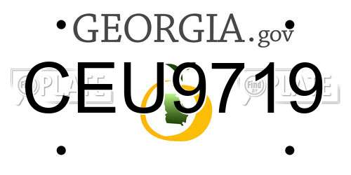 CEU9719 Georgia License Plate