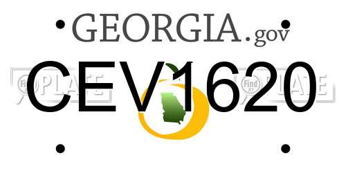 CEV1620 Georgia License Plate