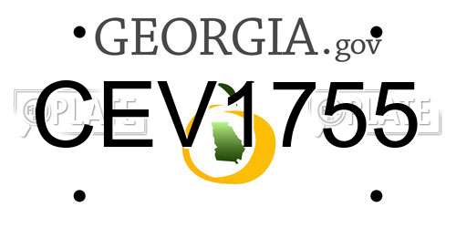 CEV1755 Georgia License Plate