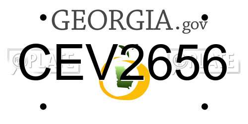 CEV2656 Georgia License Plate