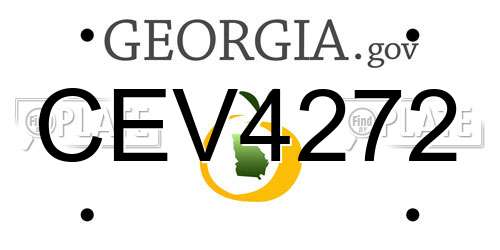 CEV4272 Georgia License Plate