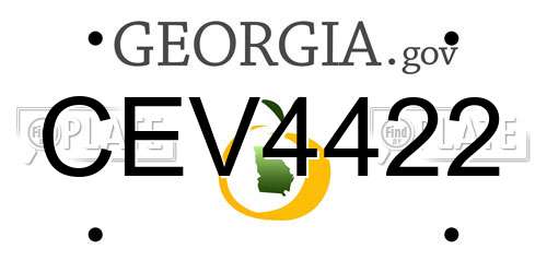 CEV4422 Georgia License Plate