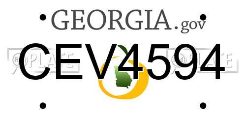 CEV4594 Georgia License Plate