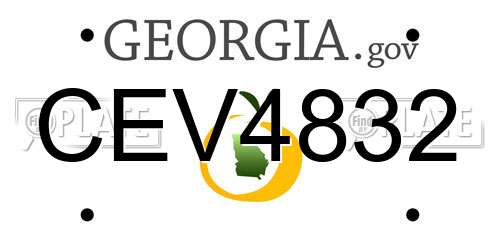 CEV4832 Georgia License Plate