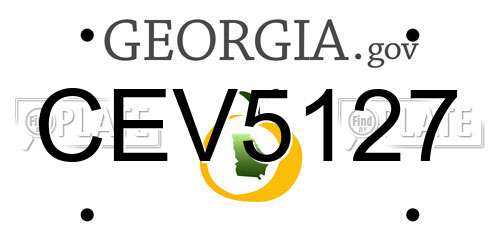 CEV5127 Georgia License Plate