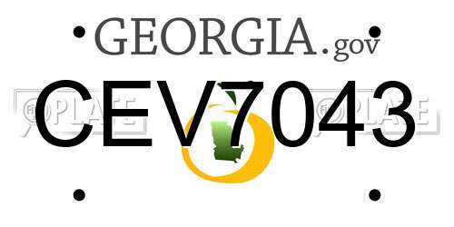 CEV7043 Georgia License Plate