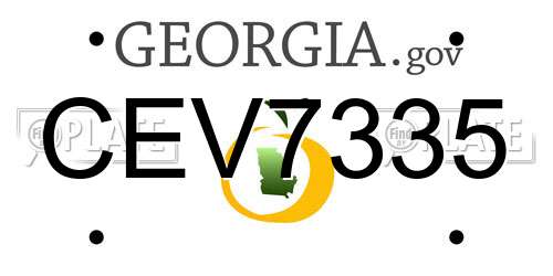 CEV7335 Georgia License Plate