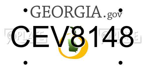 CEV8148 Georgia License Plate