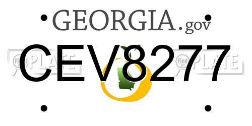 CEV8277 Georgia License Plate