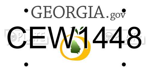 CEW1448 Georgia License Plate