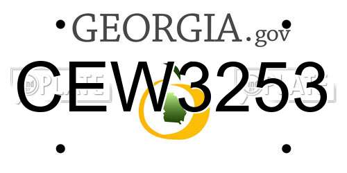 CEW3253 Georgia License Plate