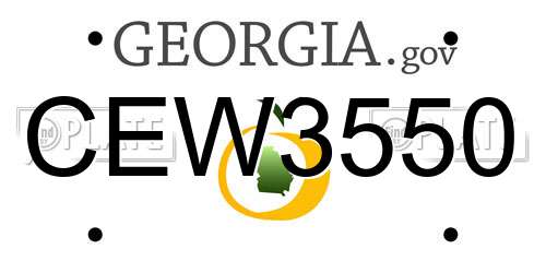 CEW3550 Georgia License Plate