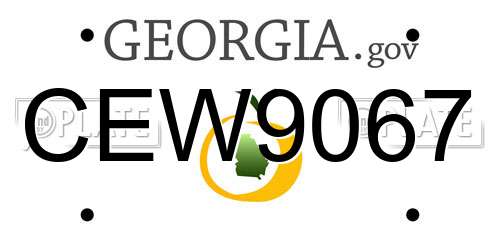 CEW9067 Georgia License Plate