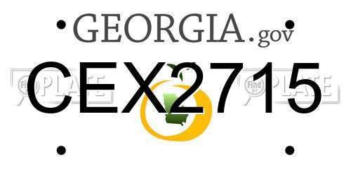 CEX2715 Georgia License Plate