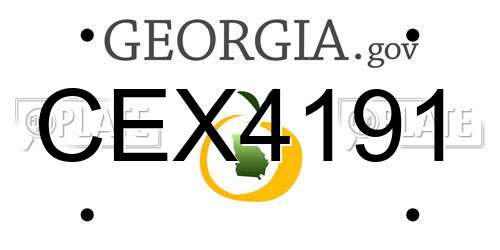 CEX4191 Georgia License Plate