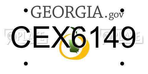 CEX6149 Georgia License Plate