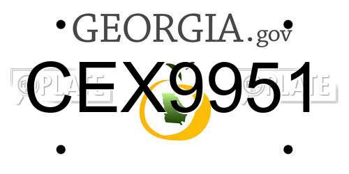 CEX9951 Georgia License Plate