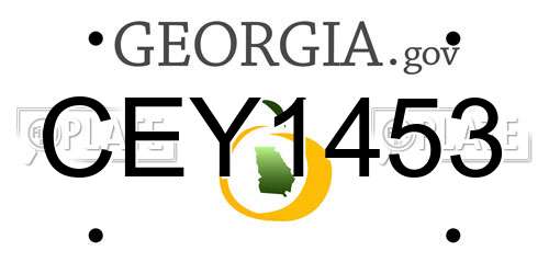 CEY1453 Georgia License Plate