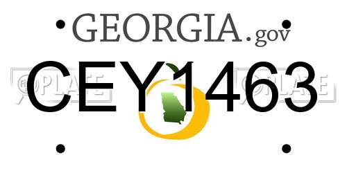 CEY1463 Georgia License Plate