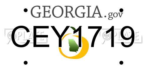 CEY1719 Georgia License Plate