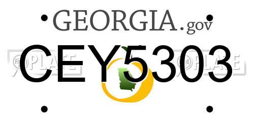 CEY5303 Georgia License Plate