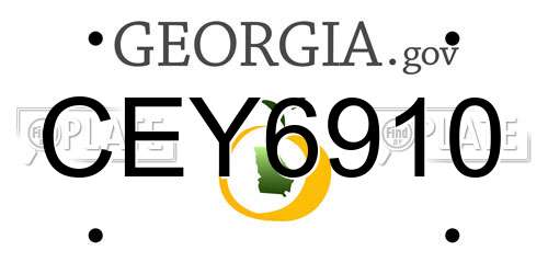 CEY6910 Georgia License Plate
