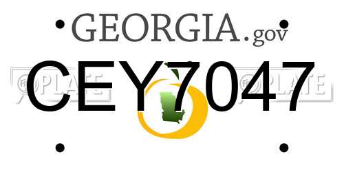 CEY7047 Georgia License Plate