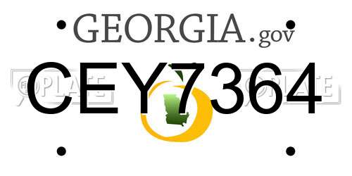 CEY7364 Georgia License Plate