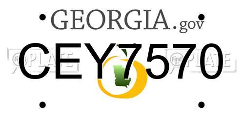 CEY7570 Georgia License Plate