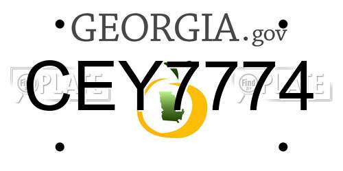 CEY7774 Georgia License Plate