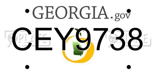 CEY9738 Georgia License Plate